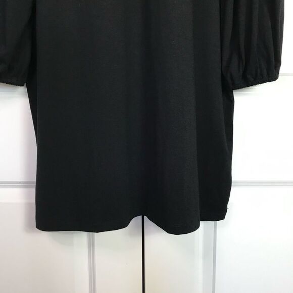 Torrid Black Dress, Puff Sleeves, Soft, Stretchy, High Neck, Sexy, NWT 3X - Picture 10 of 14